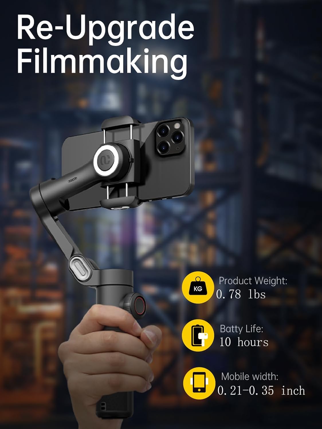 Cinematic Phone Gimbal Stabilizer